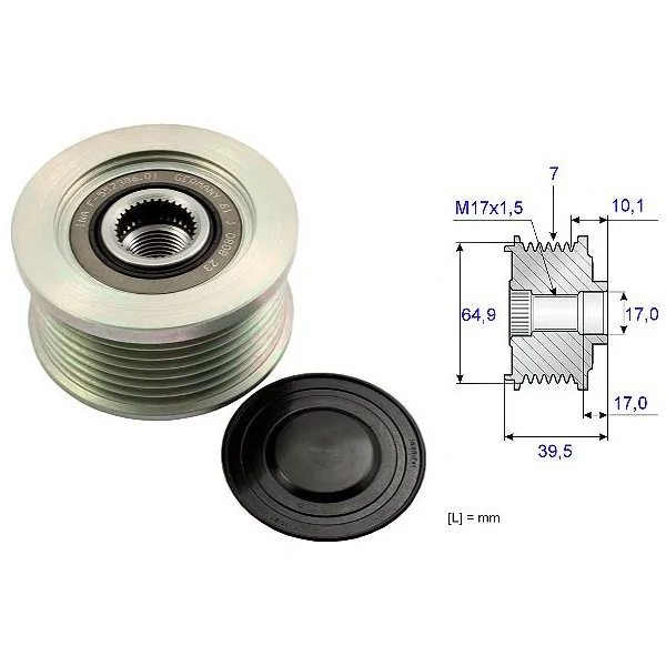 Polia do Alternador NISSAN FRONTIER/PATHFINDER - SKF VKM05607