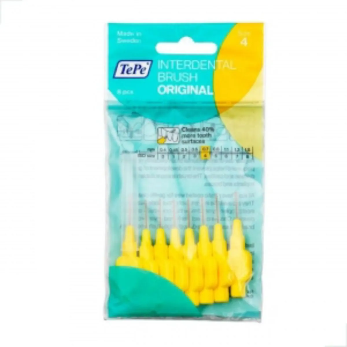 Escova Interdental 0.70mm Amarela TePe Higiene Completa Aparelhos Ortodônticos Cuidados Avançados Sa