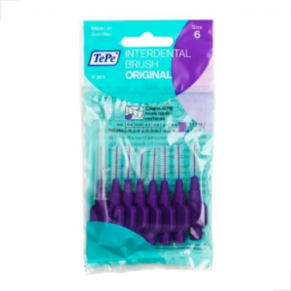 Escova Interdental 1.10mm Roxa TePe Cuidados Dentários Avançados Espaços Maiores Higiene Eficiência