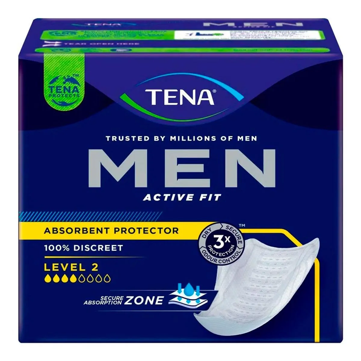 Absorvente para Incontinência Urinária Tena MEN Level 2 Medium 10 Unidades