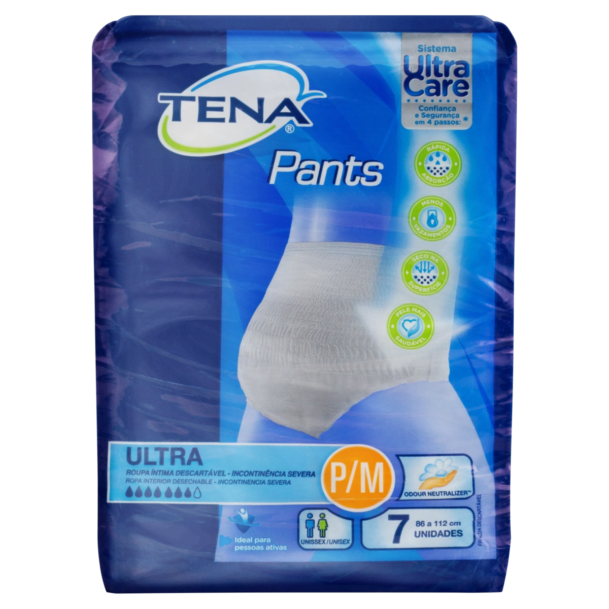 Roupa íntima Descartável Unissex Tena Pants P/m Pacote 7 Unidades
