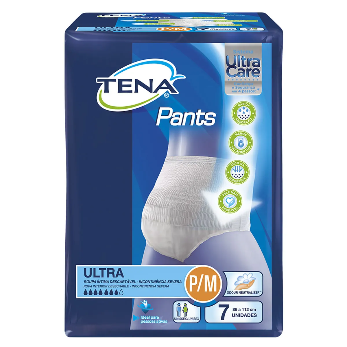 Roupa íntima Descartável Unissex Tena Pants P/m Pacote 7 Unidades