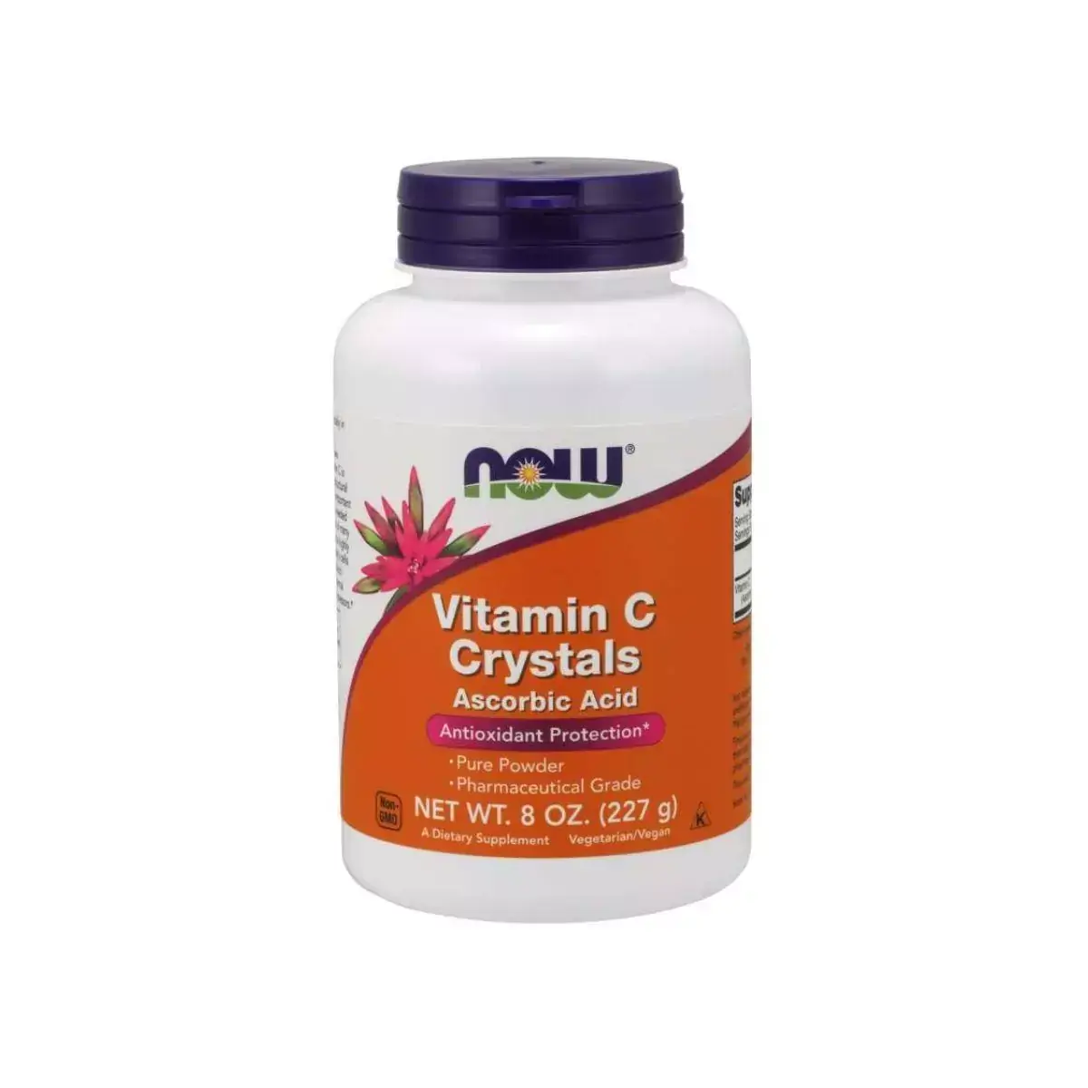 Vitamina C Powder Crystals Ascorbic Acid 227g 45mg - Now Foods