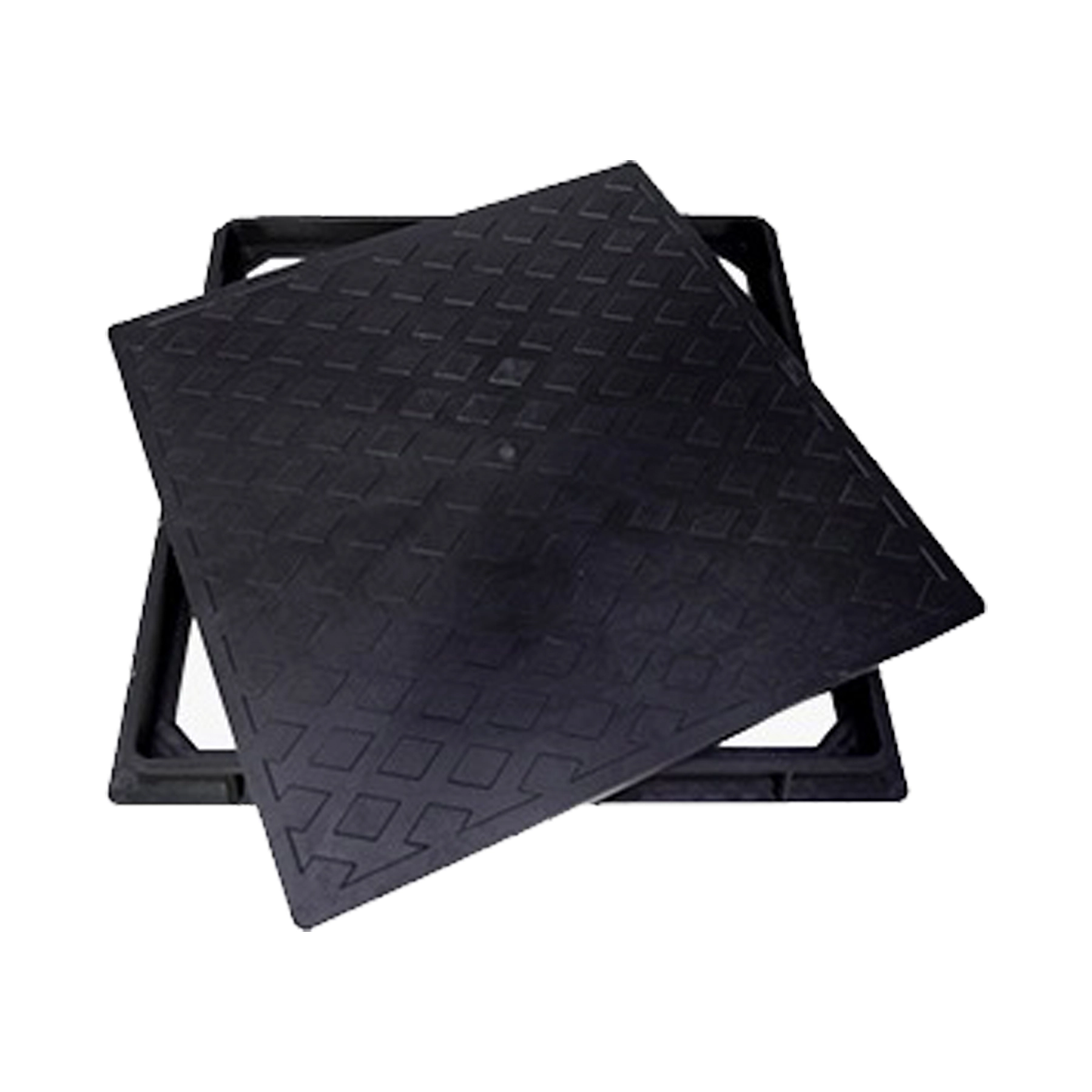 Tampão Quadrado PVC Fosco 30x30cm Preto Odem