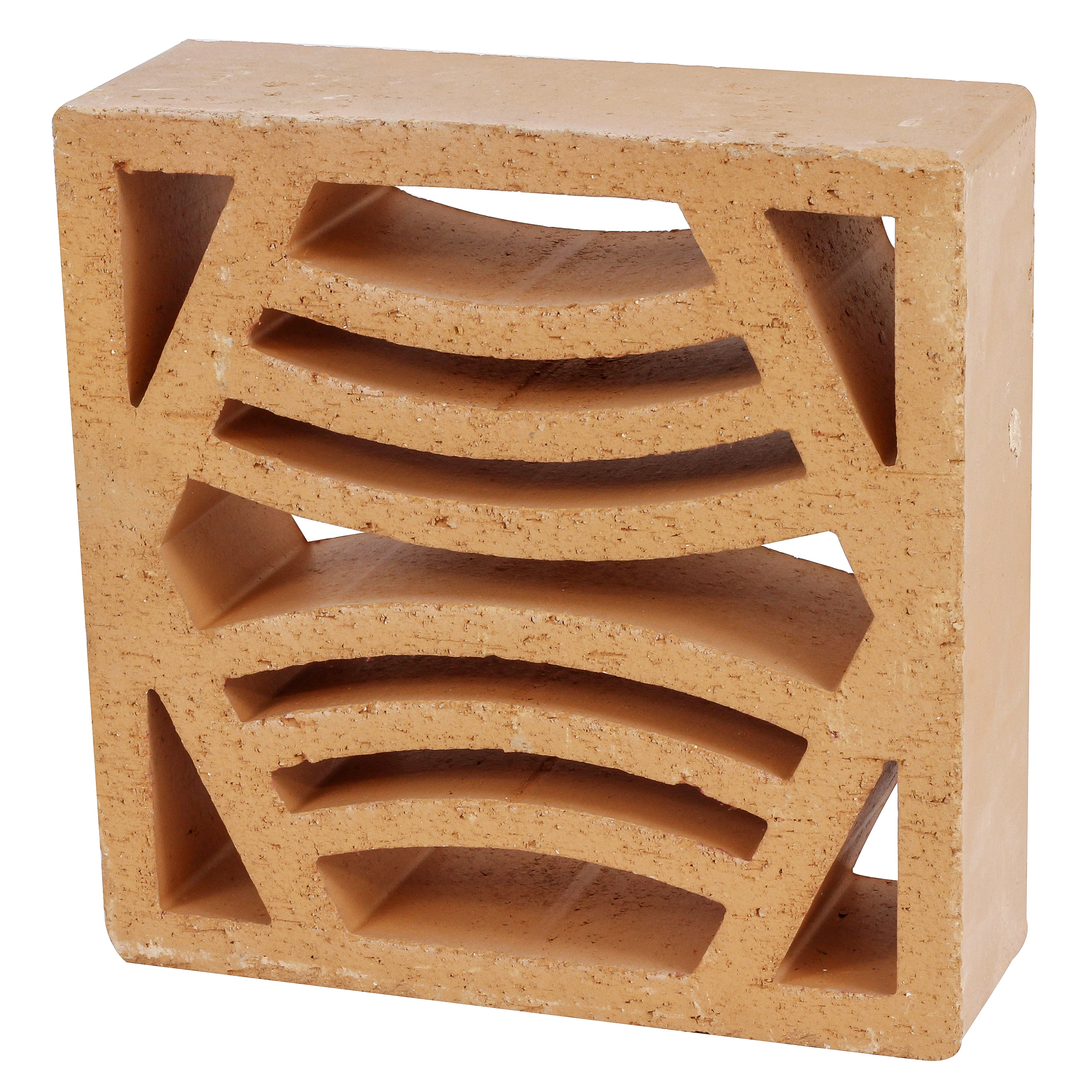 Cobogó Cerâmico Natural 25x25cm Palha Festonê Artens