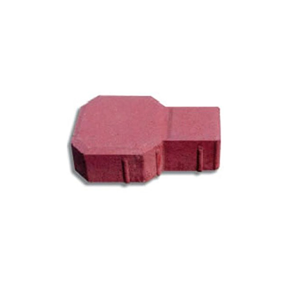 Piso Intertravado Raquete Vermelho 14x23cm