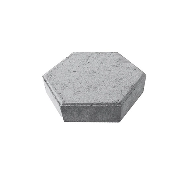 Piso Intertravado Sextavado Cinza Natural 25x25cm