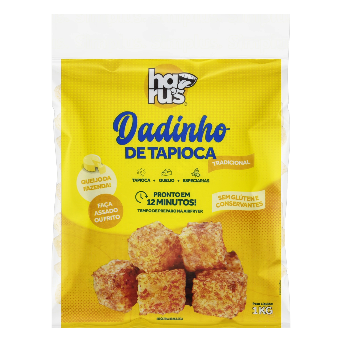 Dadinho De Tapioca Congelado Tradicional Harus Pacote 1kg