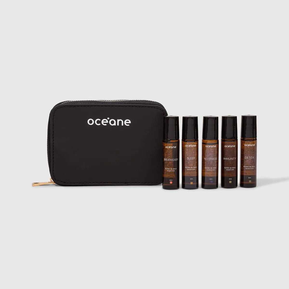 Kit de Blends de Óleos Essenciais Roll On - Aromatherapy Set Océane