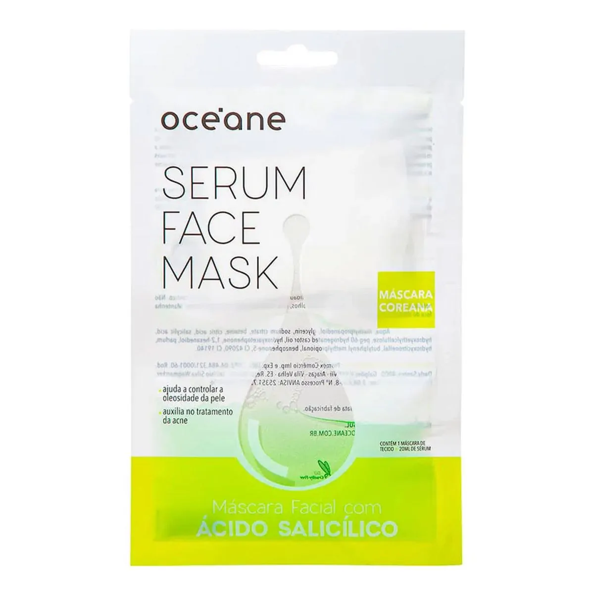 Máscara Facial com Ácido Salicílico - Serum Face Mask 20ml Não