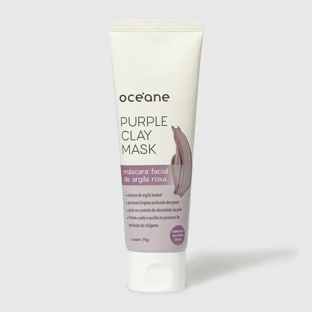 Mascara Facial Oceane Purple Clay Argila Roxa 1un