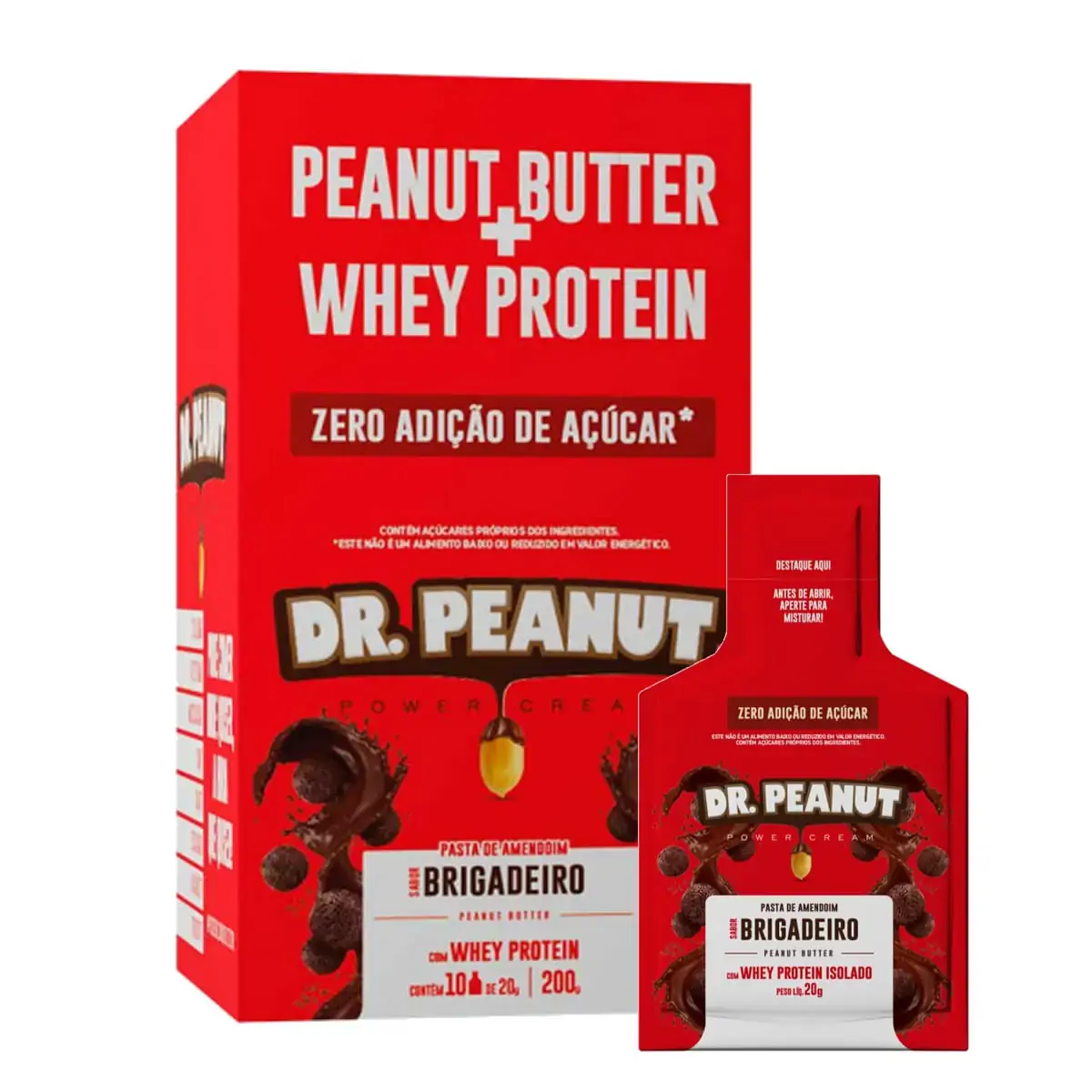 Pasta de Amendoim Pro 200g (10 Sachês 20g) - Dr Peanut
