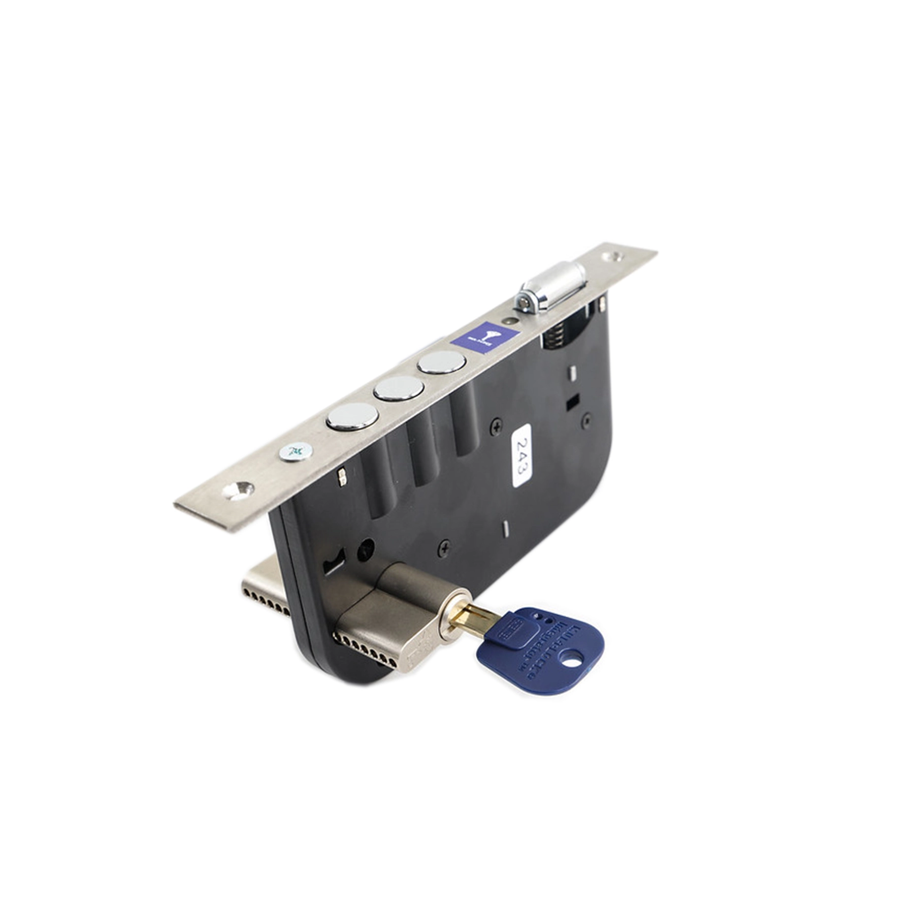 Fechadura para Porta de Correr MulTLock Acetinado Chave Pino Telescópico