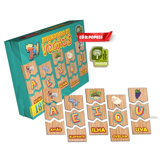 Jogo Aprendendo As Vogais Pop035 Multiarte