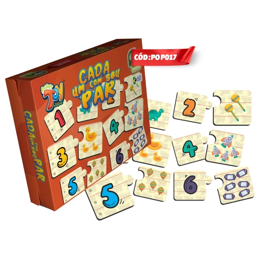 Jogo Cada Um Com Seu Par Numeros Pop017 Multiarte