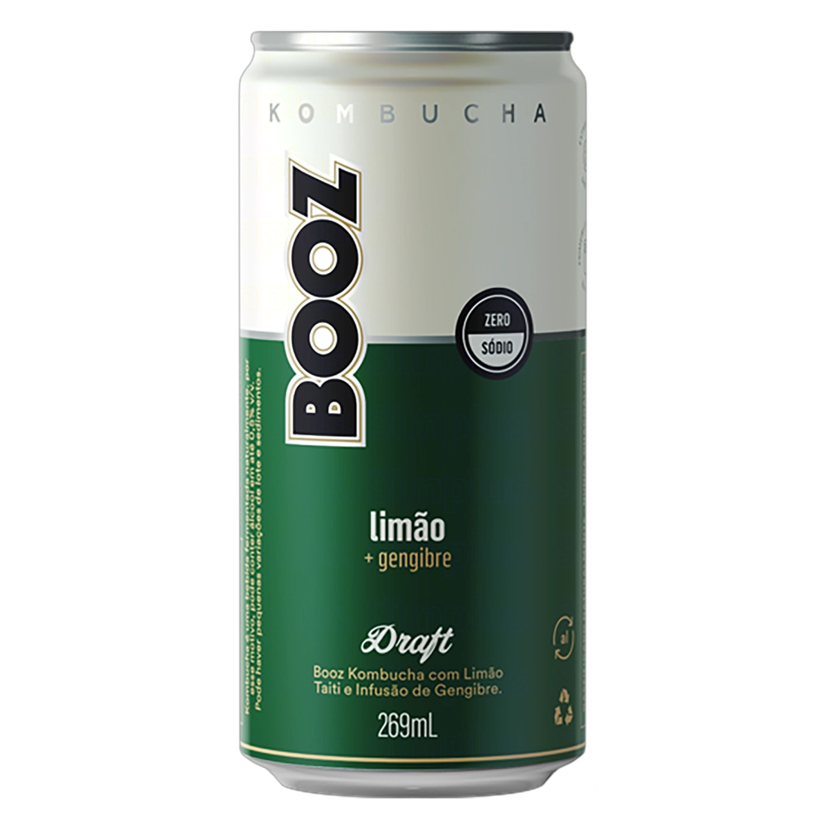 Kombucha Limão Gengibre Booz Draft Lata 269ml