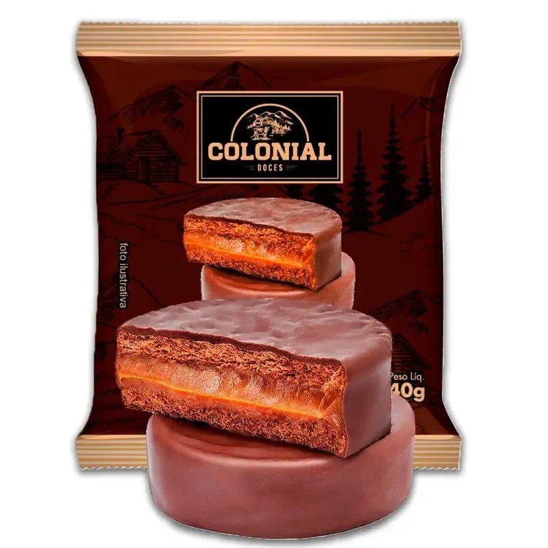 Alfajor Doce De Leite Cchocolate Meio Amargo 40g