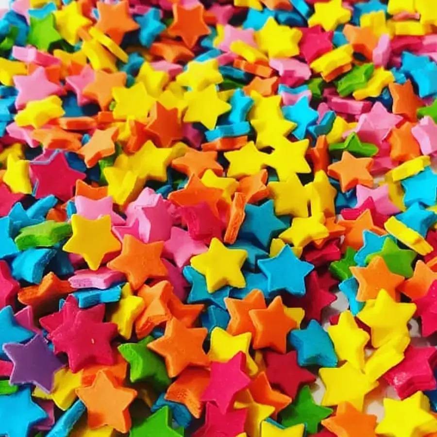 Conf Acucar Estrelas Coloridas Abelha Conf