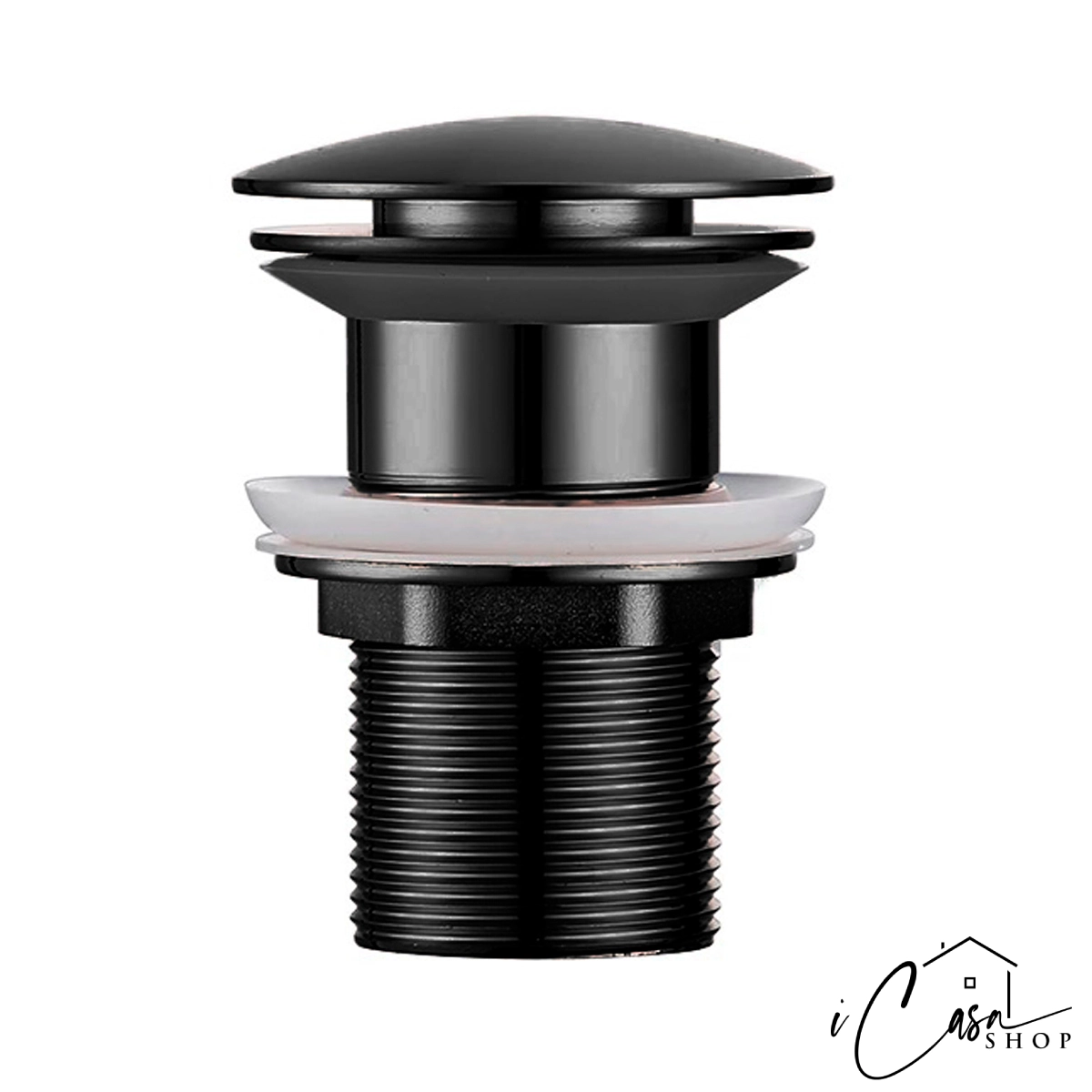 Válvula Click Up Ralo Inteligente Preta Cuba Premium Preta Black Matte 1.1/4 Pol. (41mm) - iCasa Shop - IC-B109B