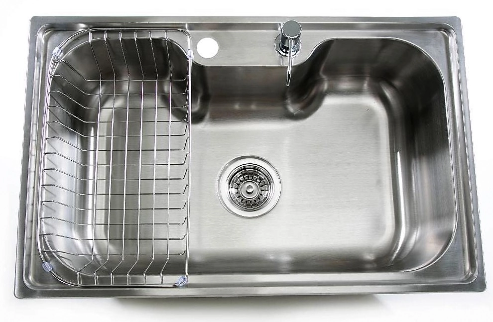 Cuba de aço inox 70 x 45 para cozinha com Escorredor e Dispenser detergente