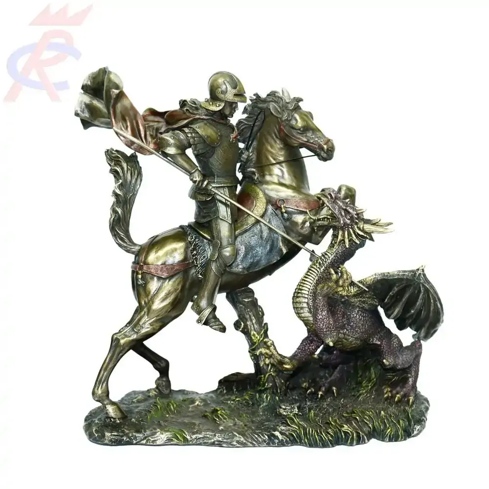 Estatueta São Jorge Bronze Silk Garden