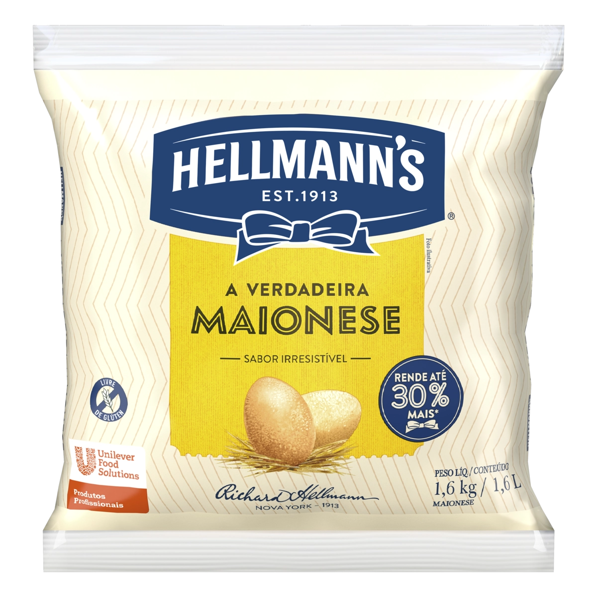 Maionese Uso Profissional Hellmanns Pacote 1,6kg