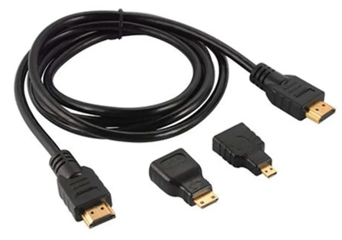 Kit Cabo Hdmi 3x1 - Hdmi, Mini E Micro Hdmi 1.5m Lt-h001