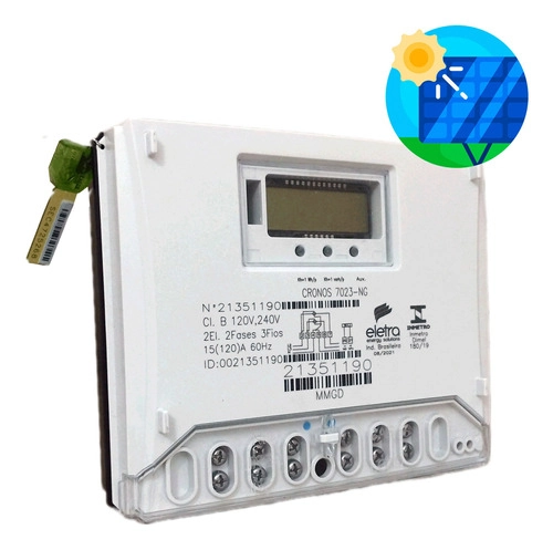 Medidor De Energia Eletra Bifasico Com Neutro - Bidirecional