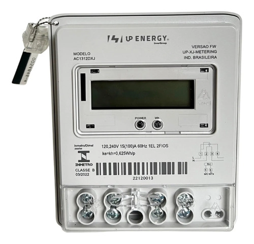 Medidor De Energia elétrica Monofásico F+n - Up Energy