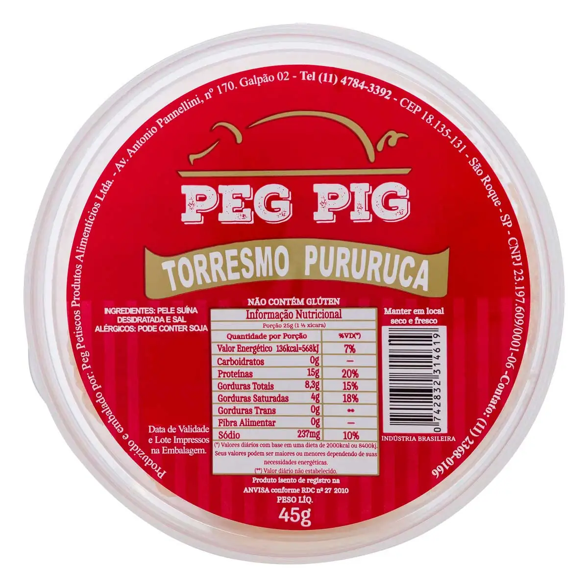 Torresmo PEG PIG Pote 45g