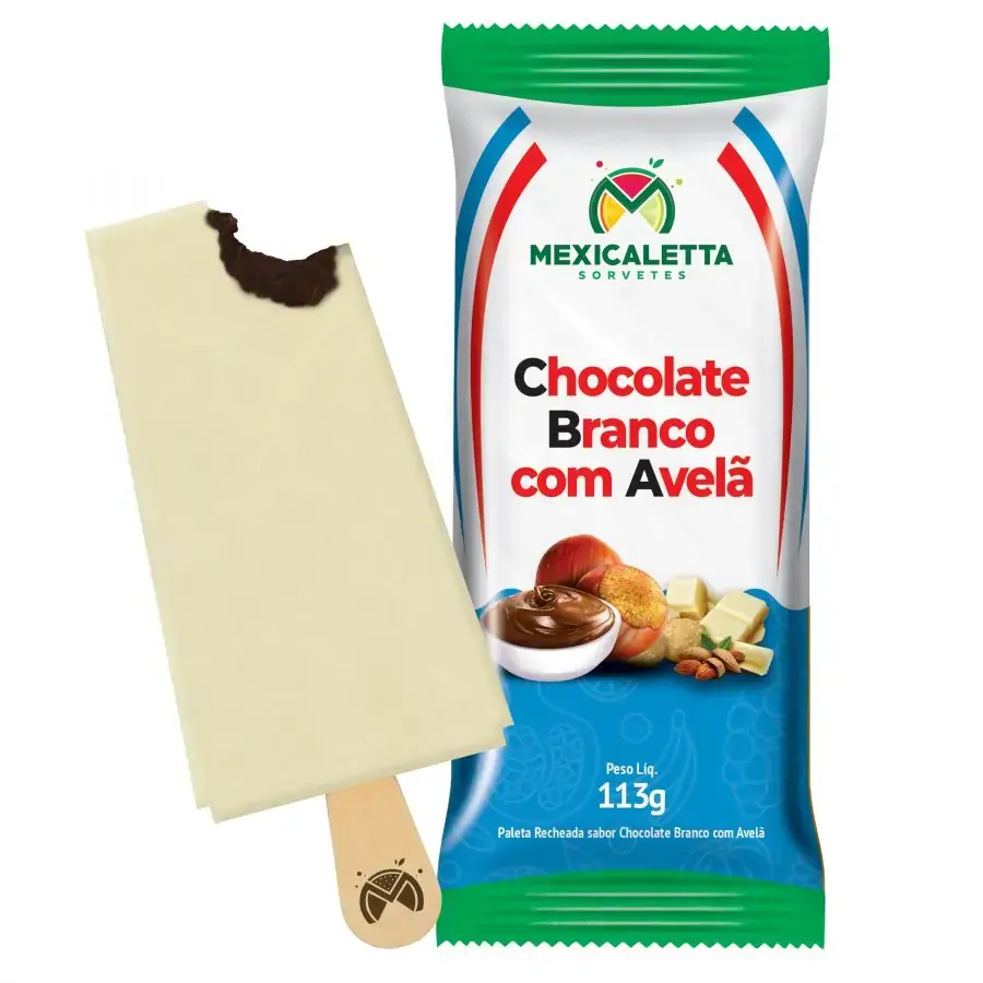 Paleta Mexicaletta Chocolate Branco C/avela 113g
