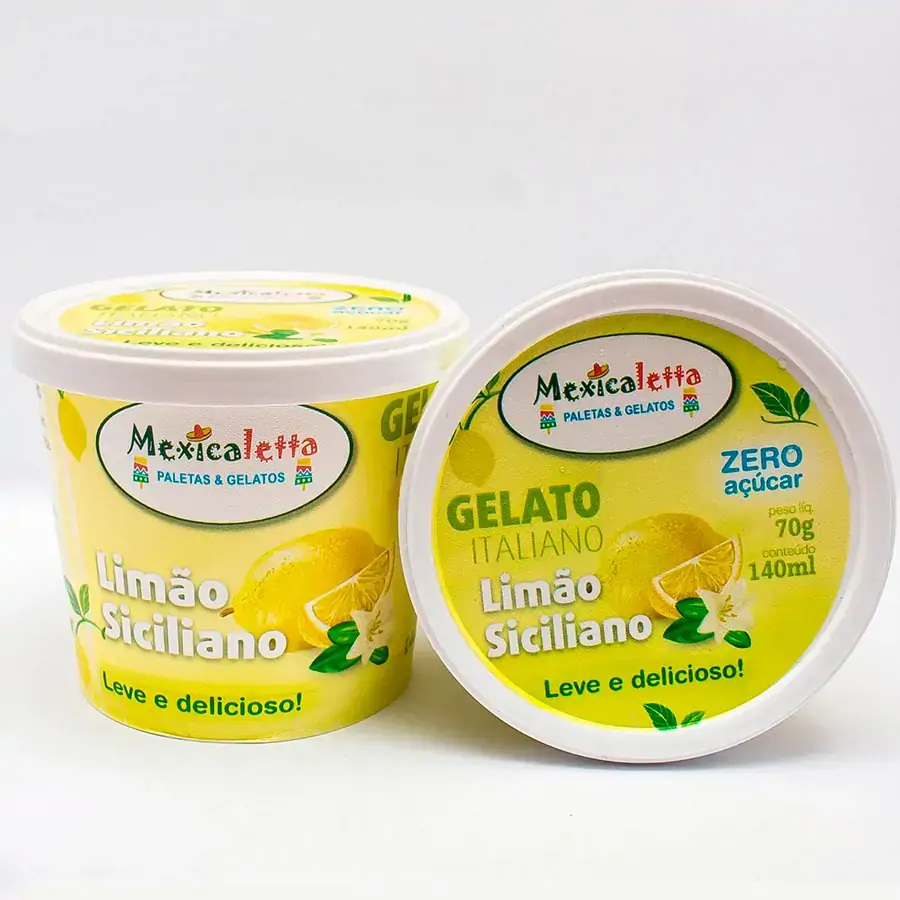 Sorvete Mexicaletta Gelato Limao Sici Zr Açucar 140ml
