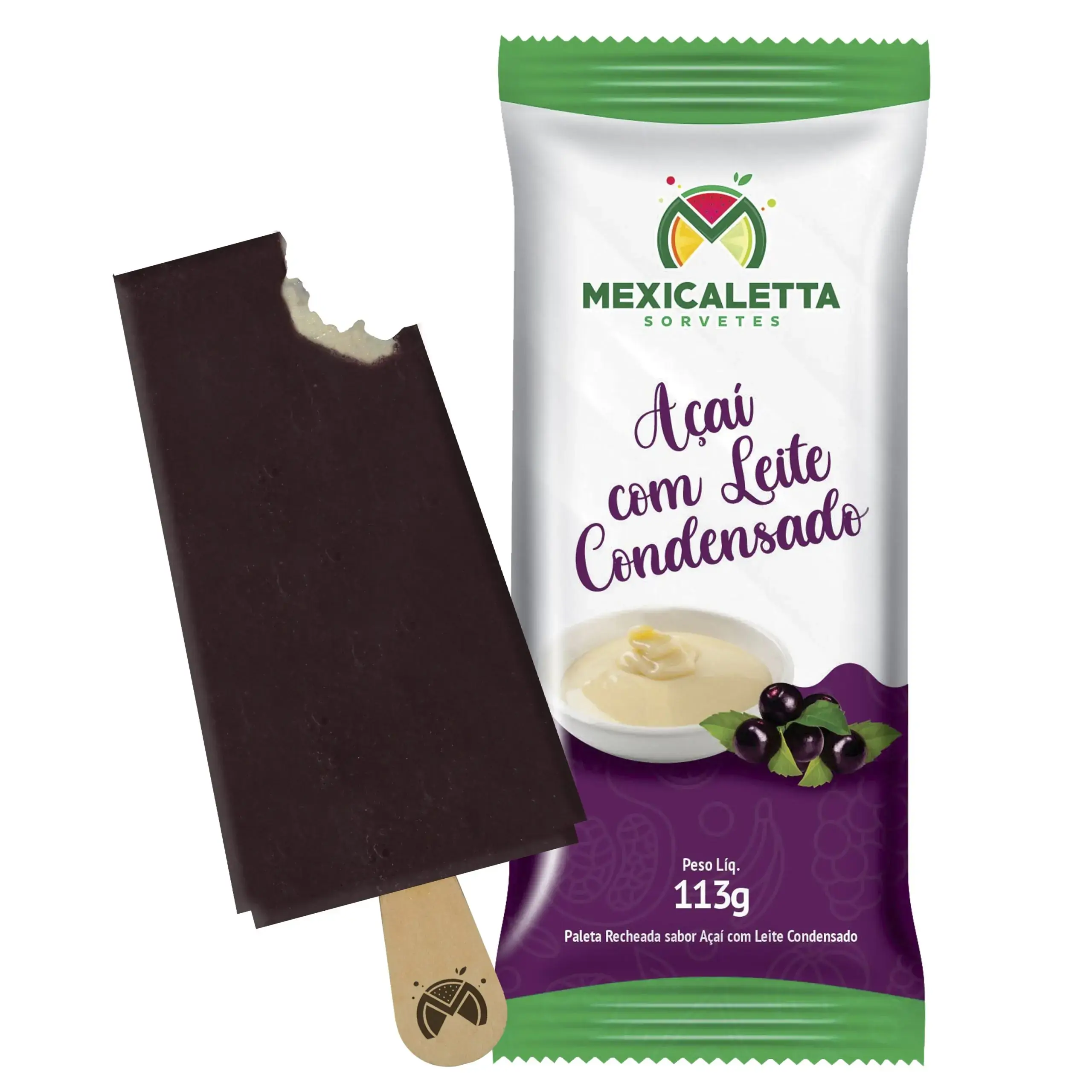 Paleta Mexicaletta Acai C/leite Condensado 113g