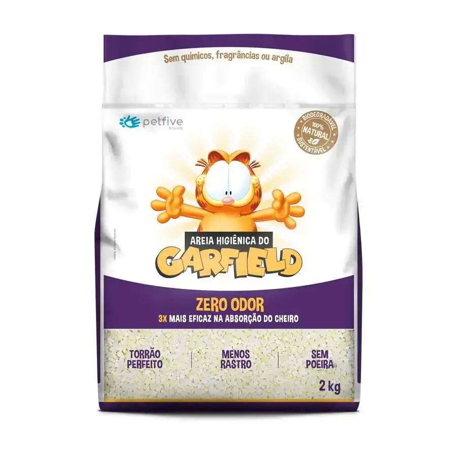 Areia Garfield Sanitaria Grossa 2kg