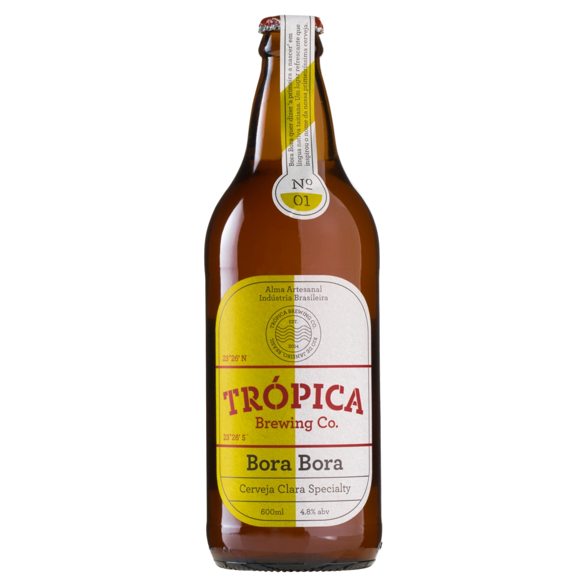 Cerveja Lager Bora Bora Trópica Garrafa 600ml