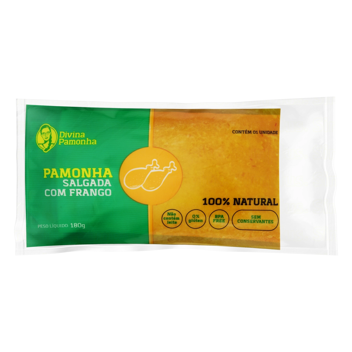 Pamonha Salgada Com Frango Divina Pamonha Pacote 180g