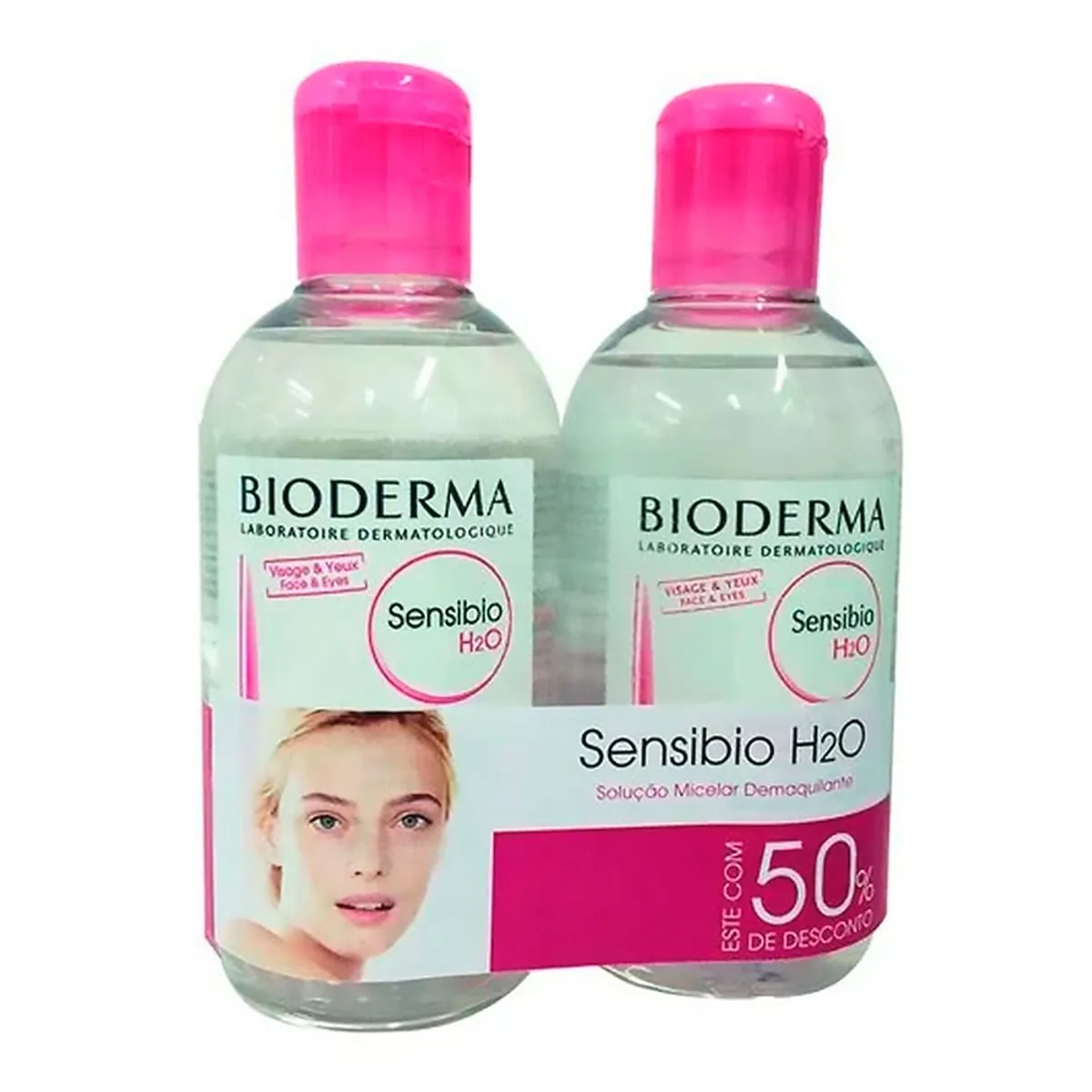 Kit Água Micelar Dermatológica Calmante Bioderma Sensibio H2O 250ml 2 Unidades