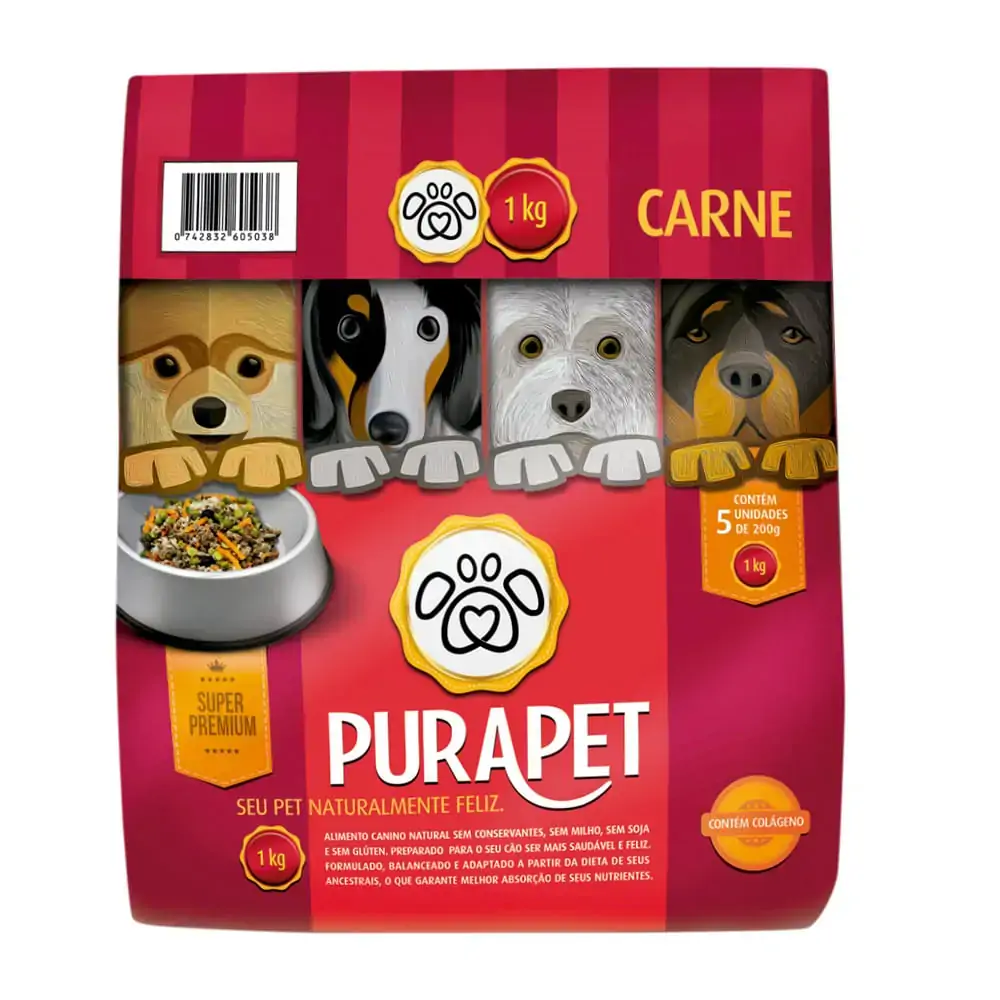 Alim Cozido Carne Purapet 1kg