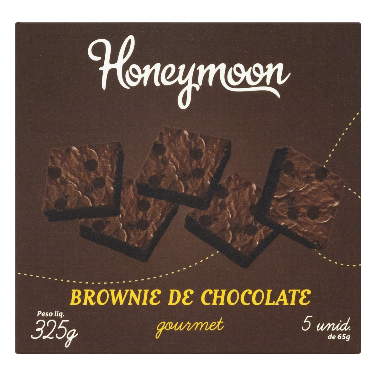Brownie Americano Chocolate Honeymoon Gourmet Caixa 325g 5 Unidades