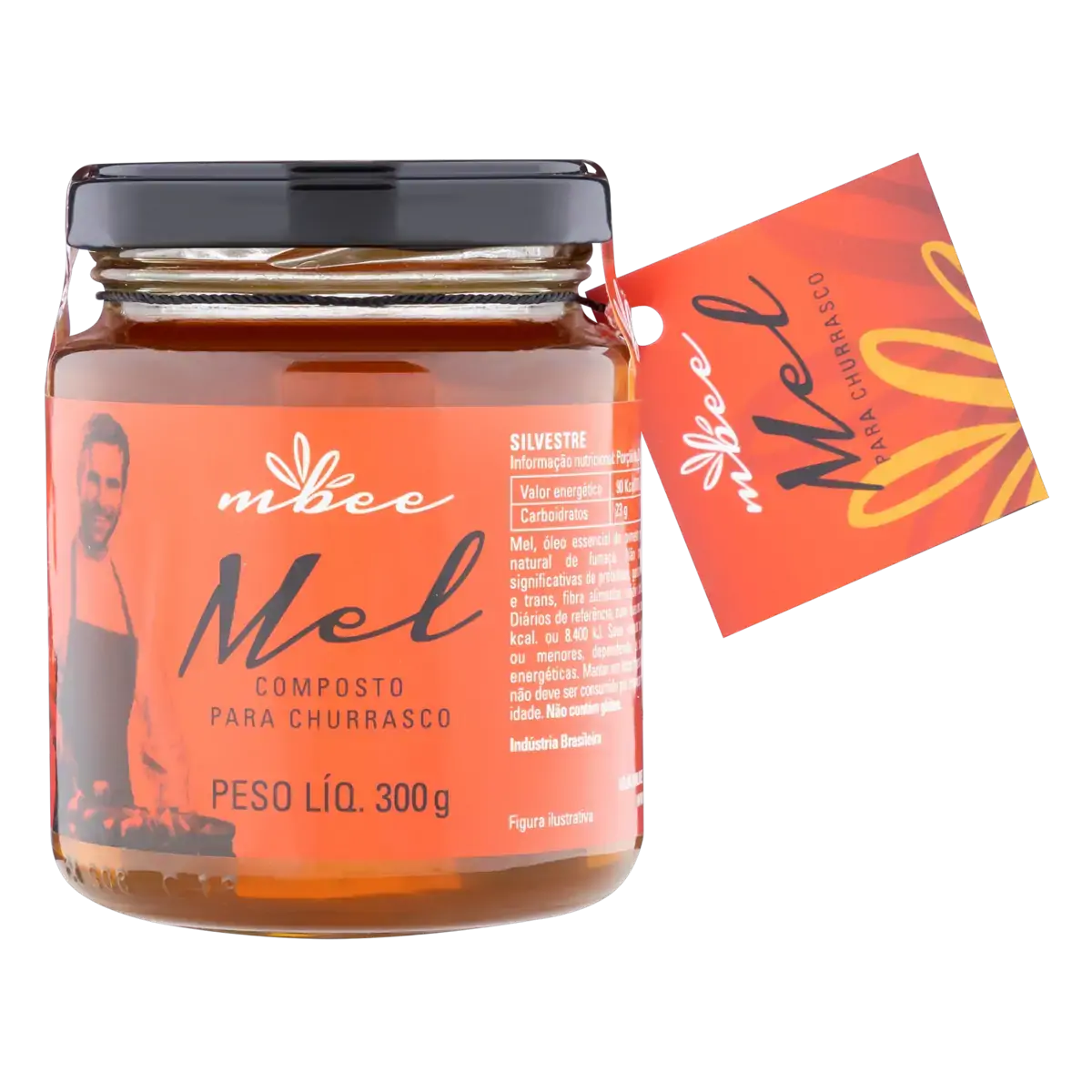 Composto De Mel Para Churrasco Mbee Vidro 300g