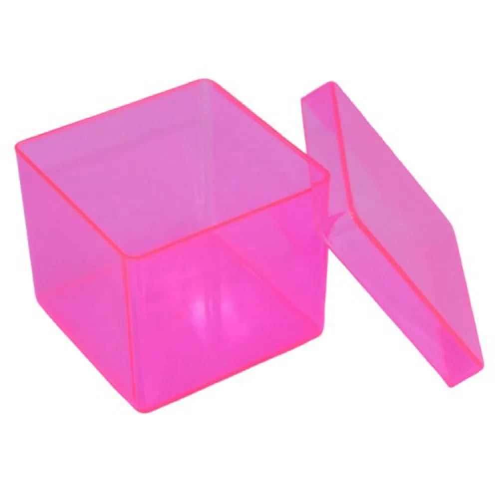 Caixa Acrilica 5x5 Neon Rosa 10