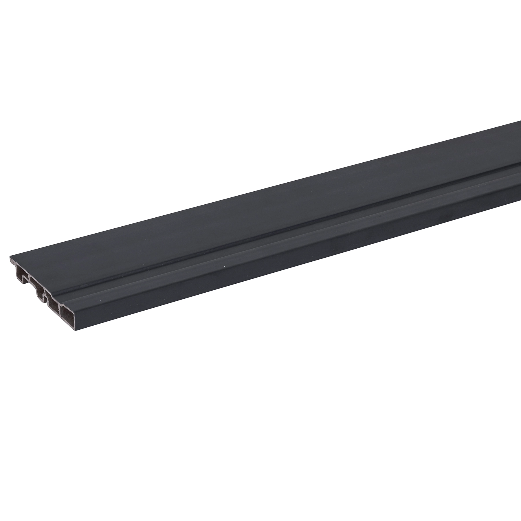 Rodapé WPC Frisado Laca Preto 240x10,5cm Ecovale