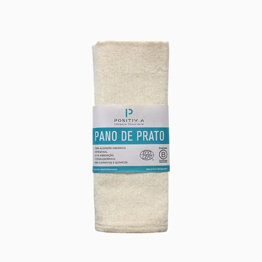 Pano De Prato Organico Bege Positiva Un