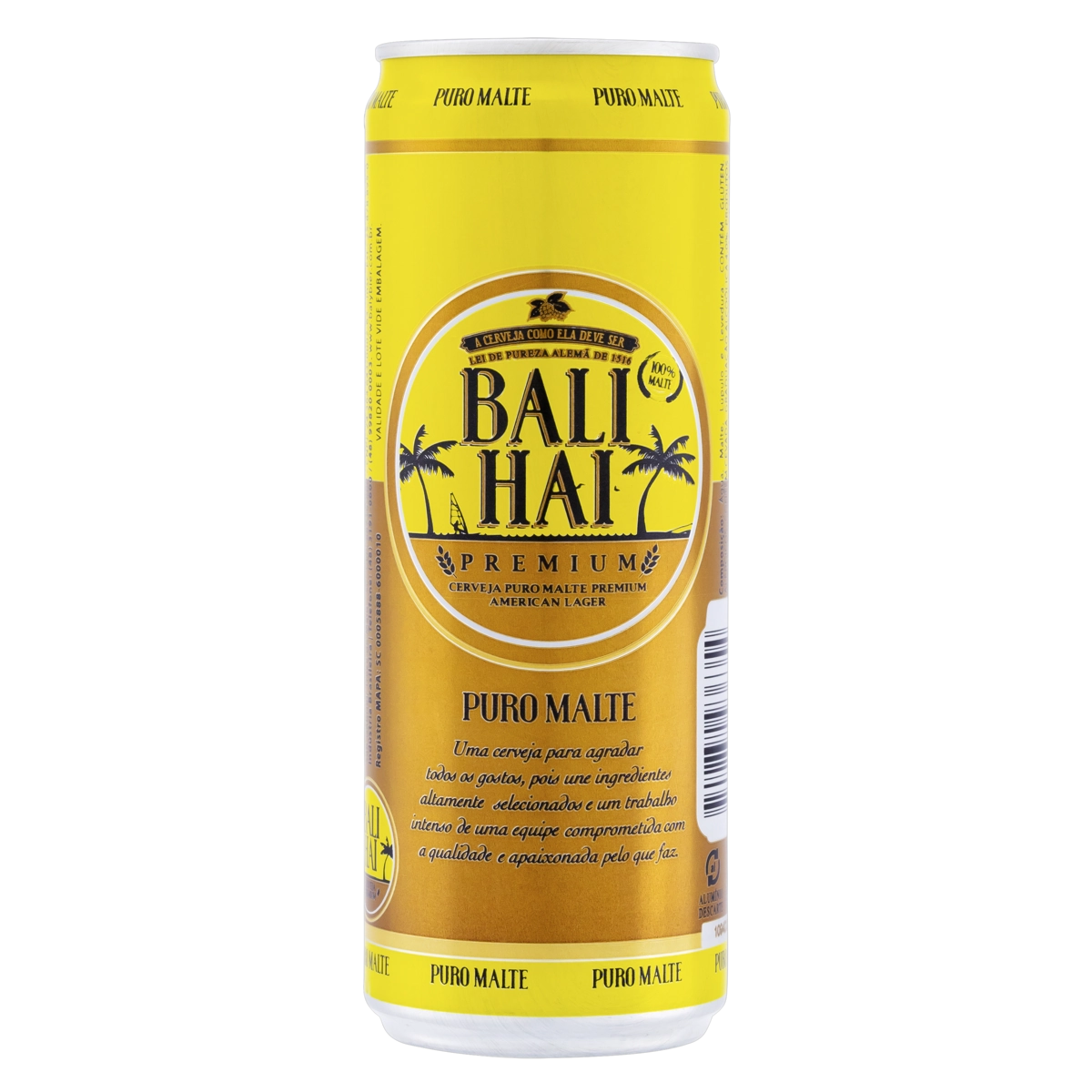 Cerveja American Lager Premium Puro Malte Bali Hai Lata 350ml