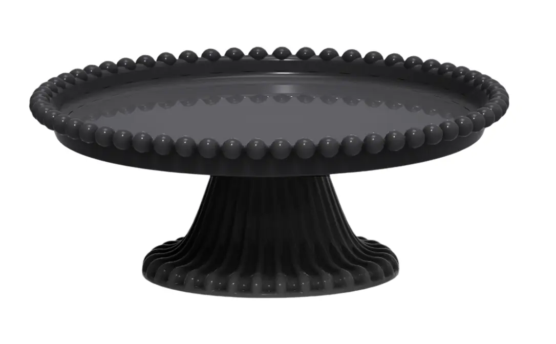 Boleira Redonda Esfera 18cm Preta Plastico Honorio