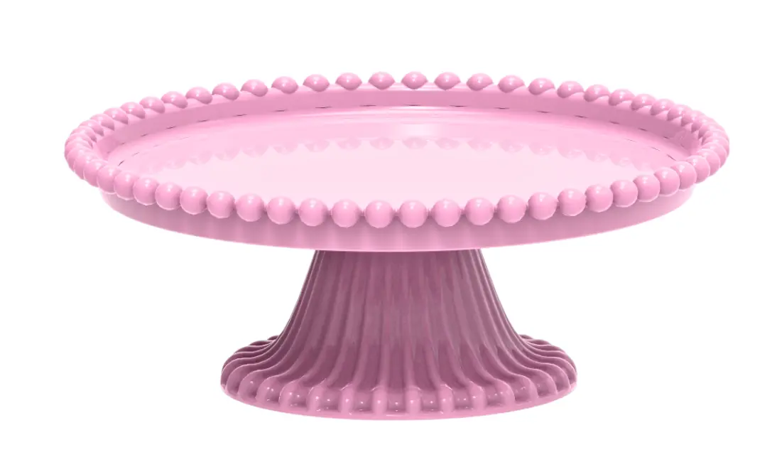 Boleira Redonda Esfera 18cm Rosa Candy Plastico Honorio