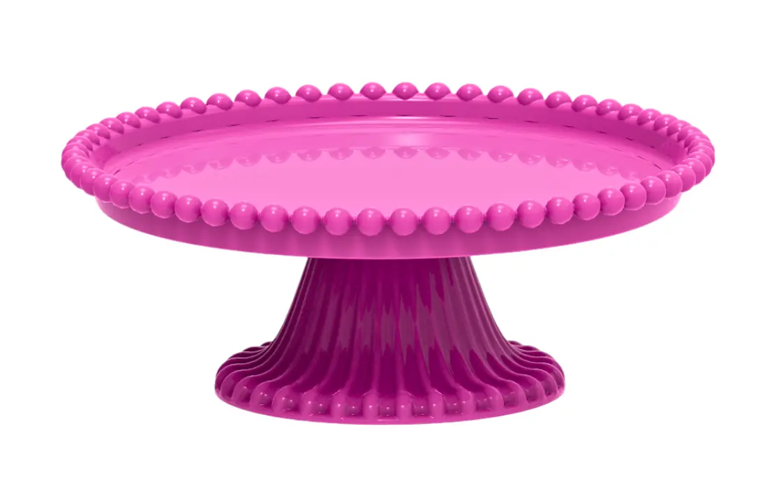 Boleira Redonda Esfera 18cm Pink Plastico Honorio