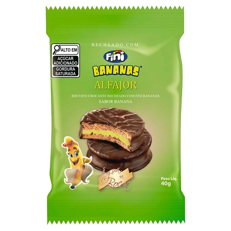 Alfajor Fini Banana 40g Agua Na Boca