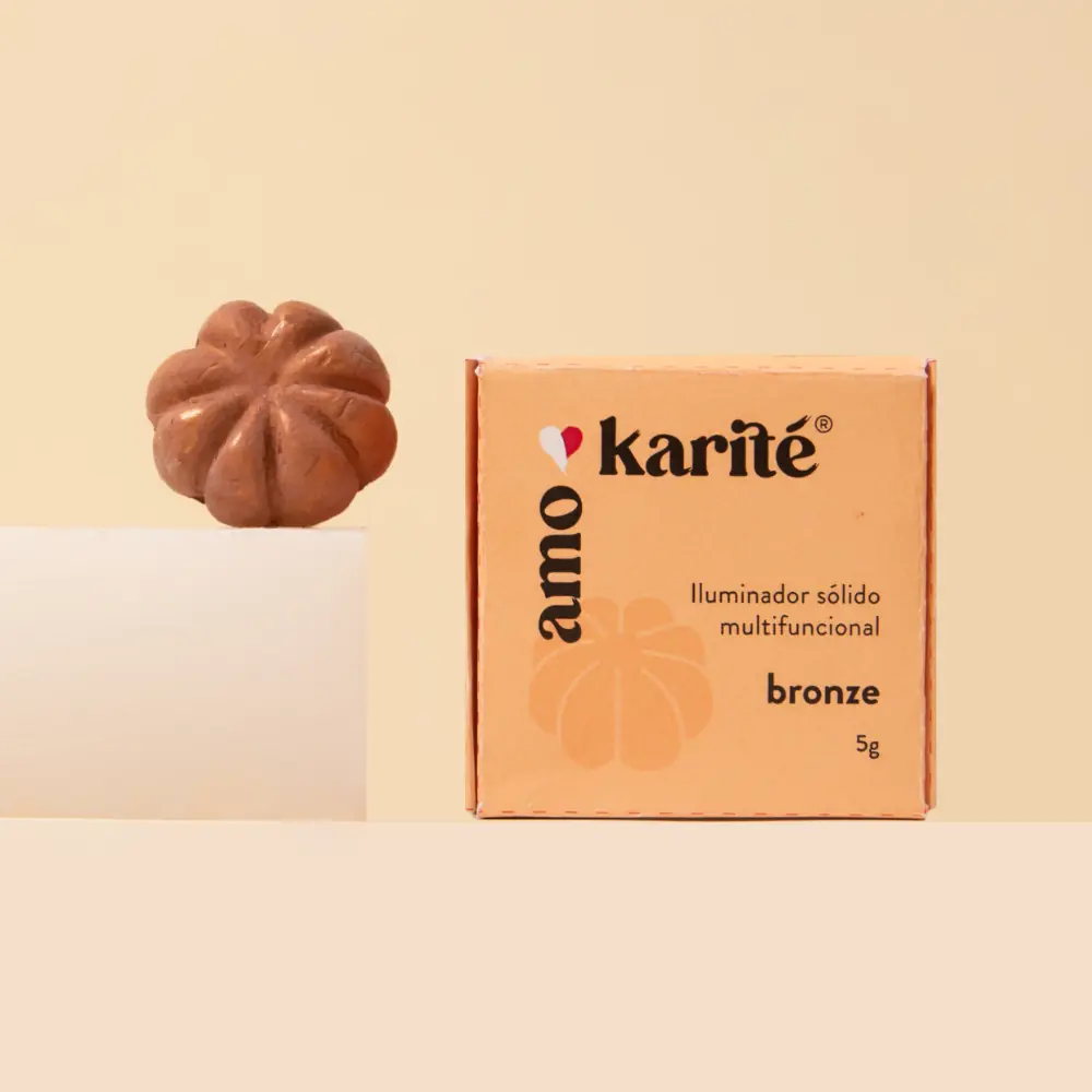 Batom Solido Amokarite Multifuncional 3 Em 1 Bronze 5g