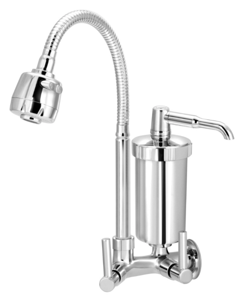 Torneira Gourmet Com Filtro Cozinha De Parede Metal 1/4v.